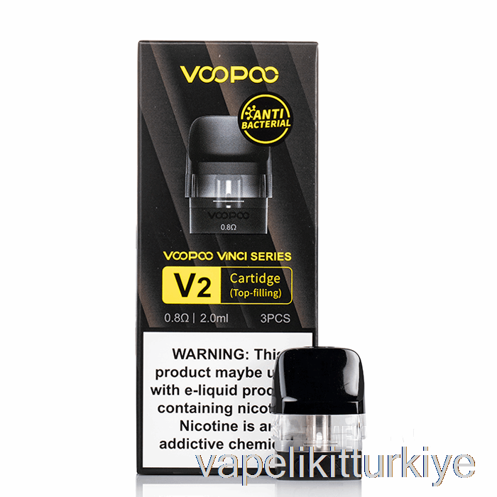 Vape Likit Voopoo Drag Nano 2 Yedek Bölmeler 0.8ohm Vinci V2 Kartuşu